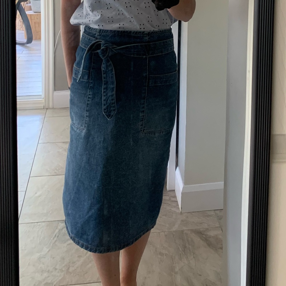 Jupe crayon en jeans